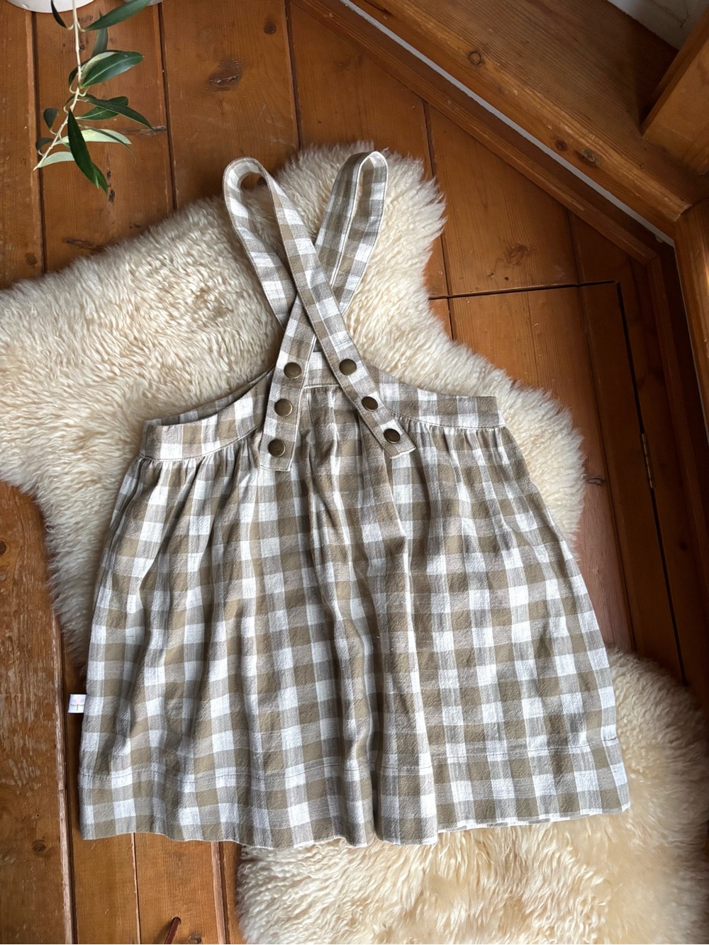 NWT Girls Gingham Pinafore - Picture 3 of 10